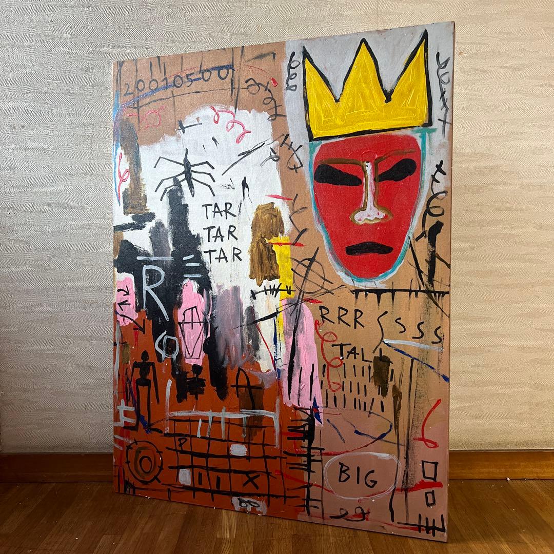 貴重　ジャン=ミシェル・バスキア 大型肉筆油彩画