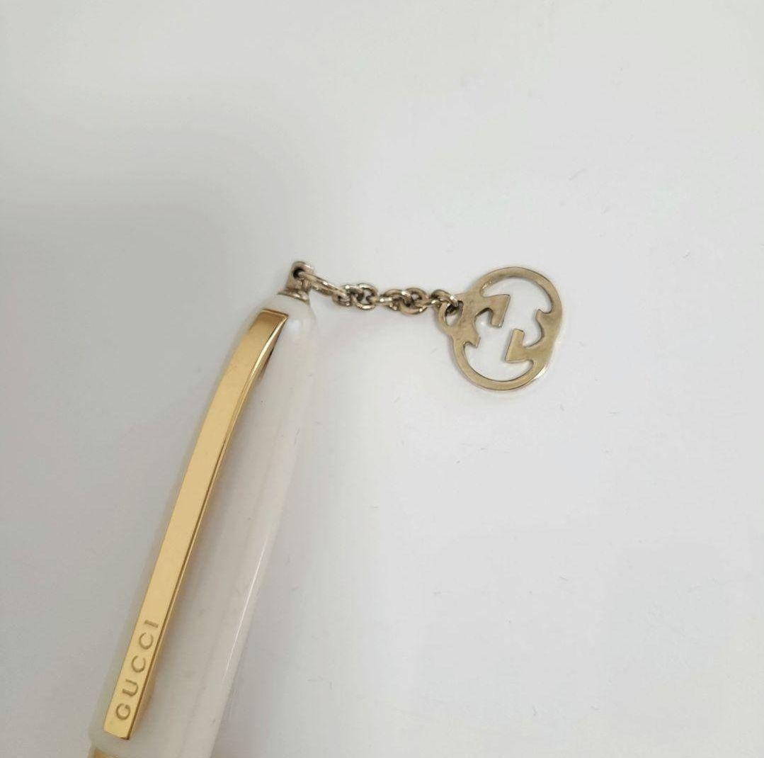 GUCCI ボールペン 専用ケース 説明書付き ホワイト ゴールド