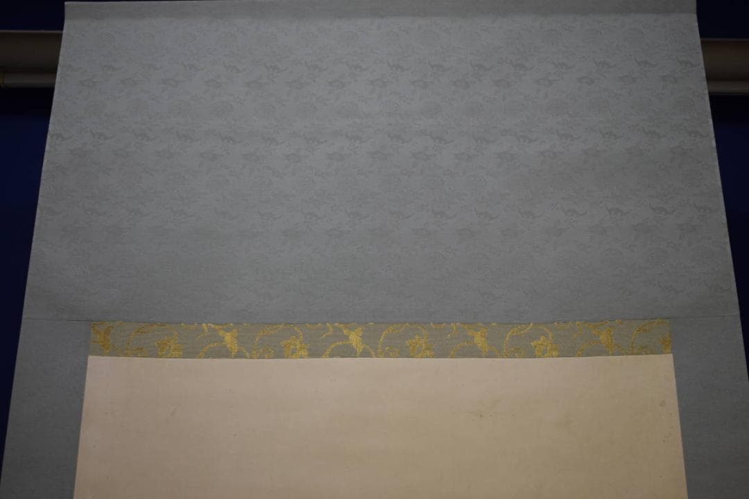 真作/景文/人物収穫図/農耕図/布袋屋掛軸HI-55