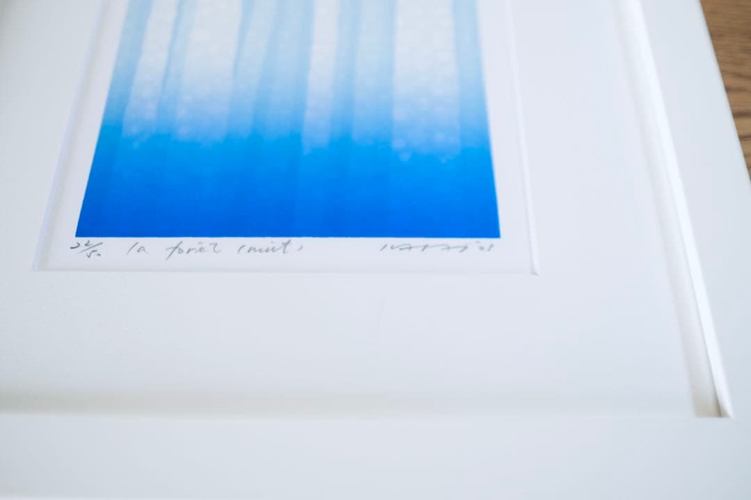 笠井正博　直筆サイン入りシルクスクリーン版画　額装