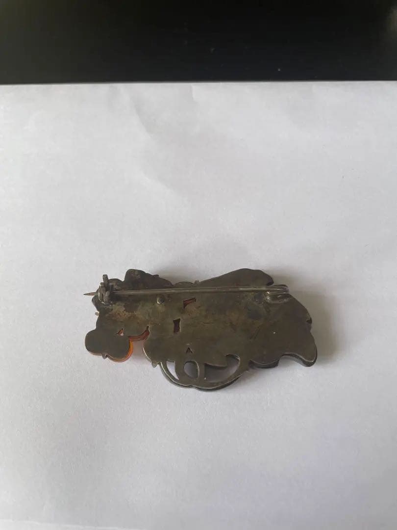 本鼈甲　銀　ブローチ　アンティーク