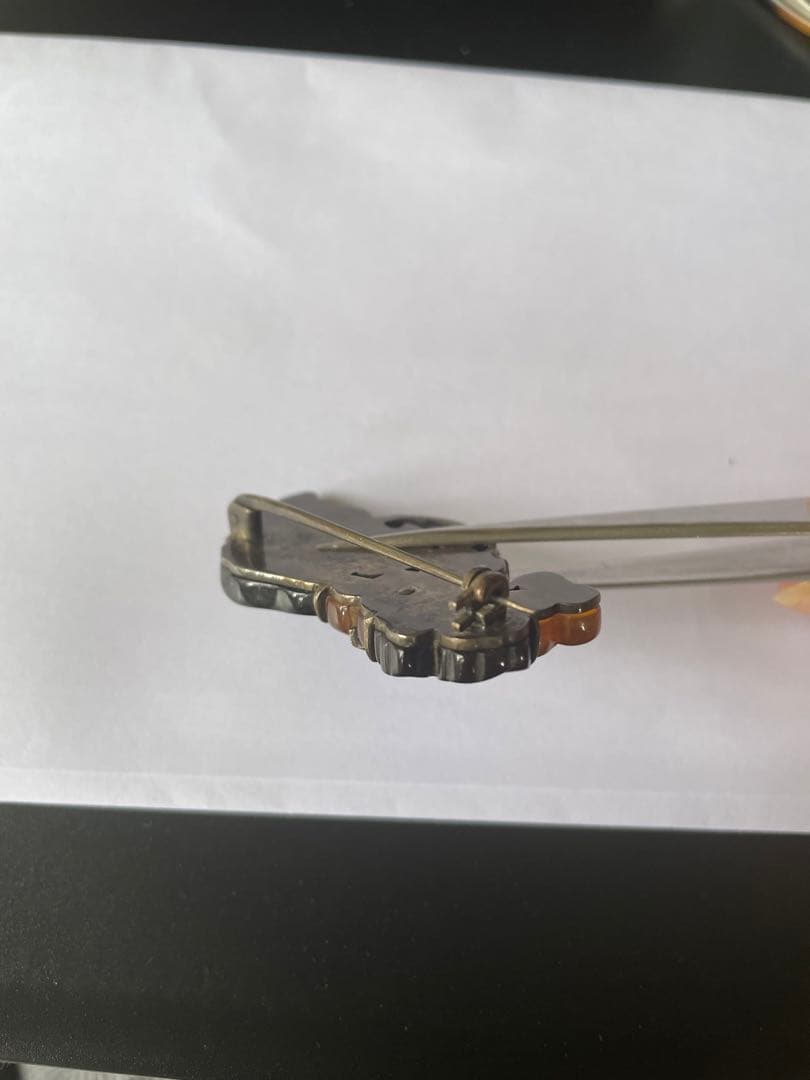 本鼈甲　銀　ブローチ　アンティーク