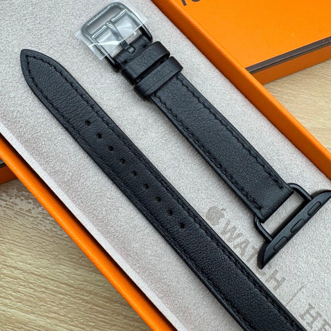 2199 Apple Watch エルメス　ブラック　ドゥブルトゥール　二重　黒