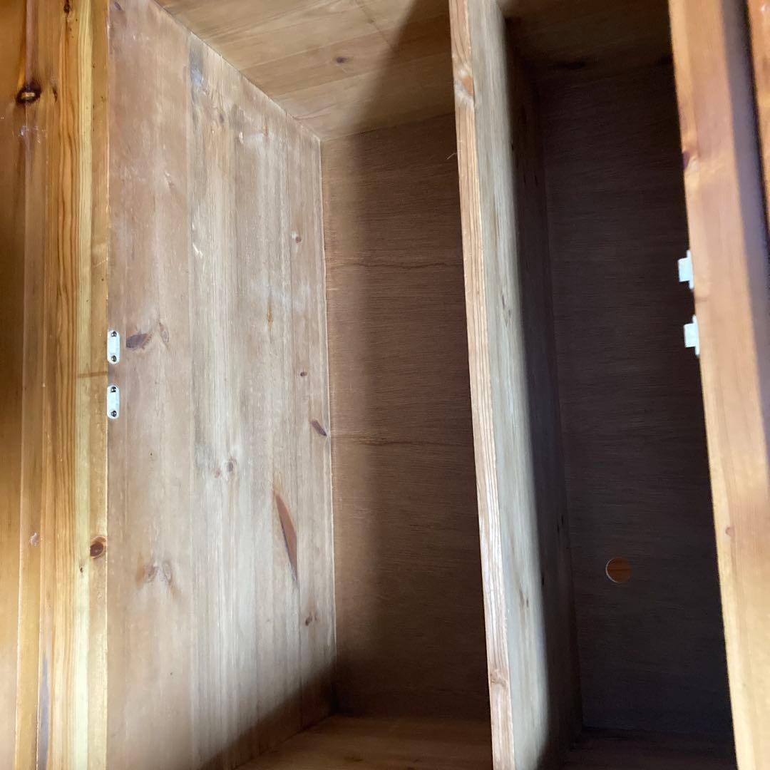 無垢材 2扉 収納キャビネット