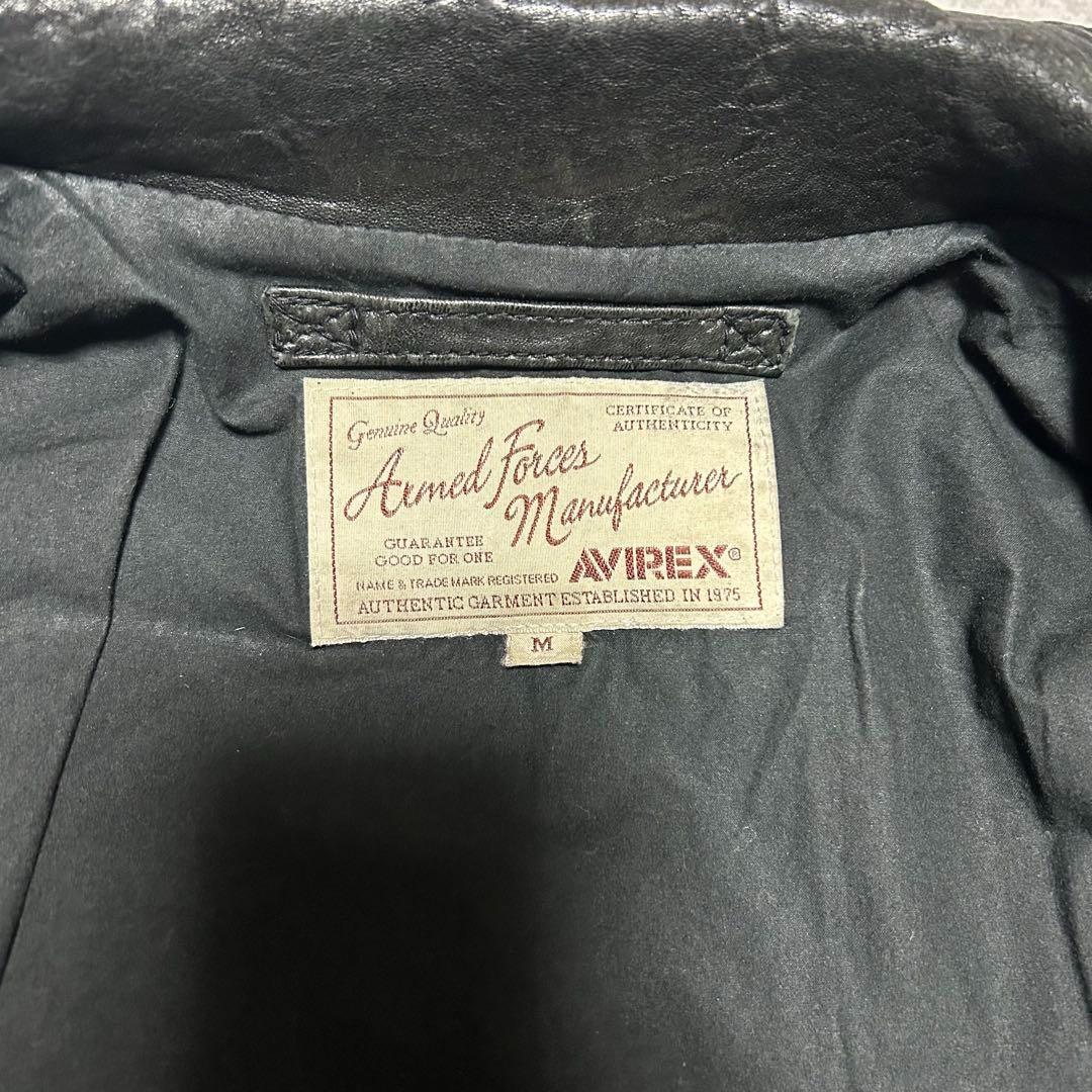 AVIREX 上野商会　leather riders bomber 羊革　本革