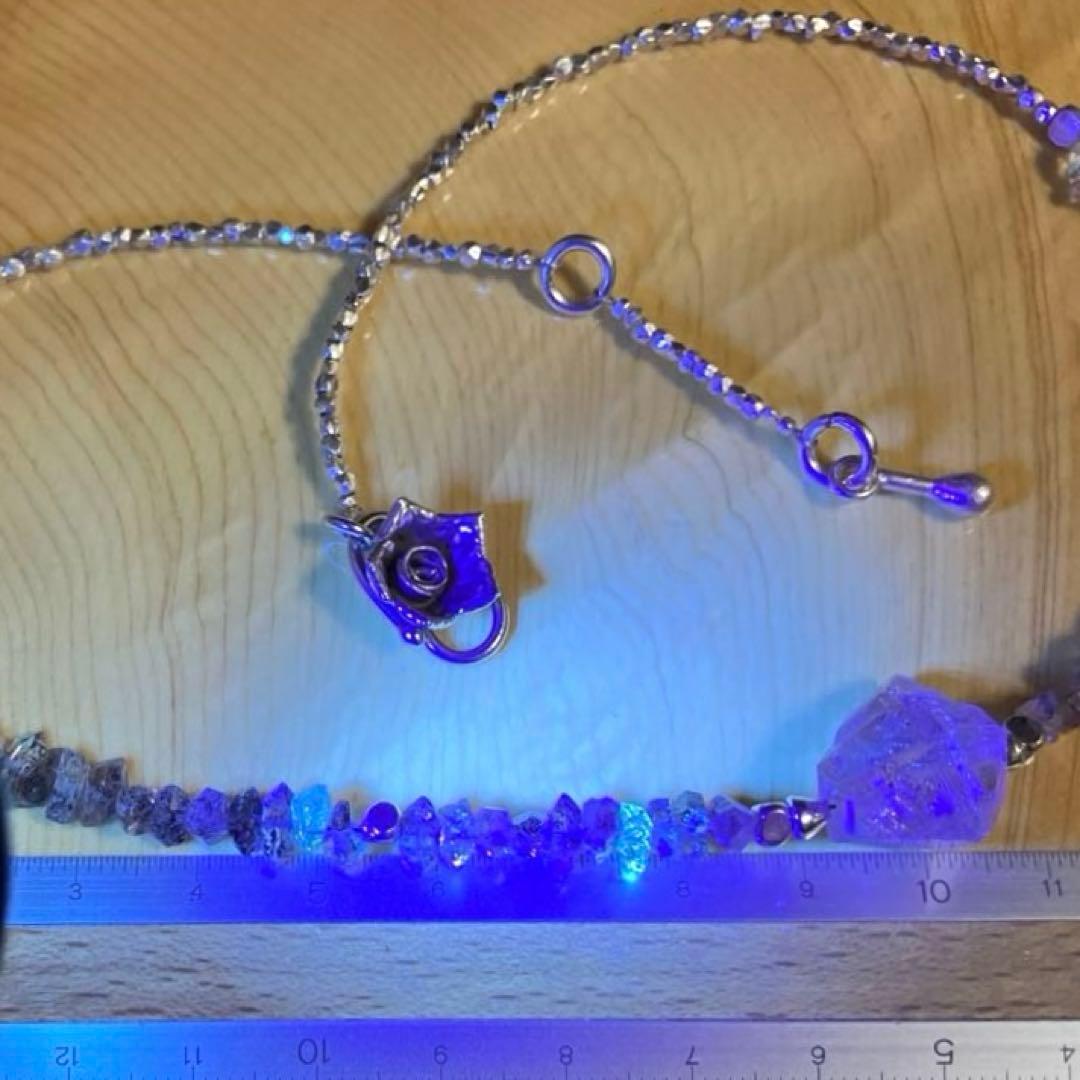 御専用パキスタン産オイルインクォーツとカレンシルバーのチョーカー&ピアスセット