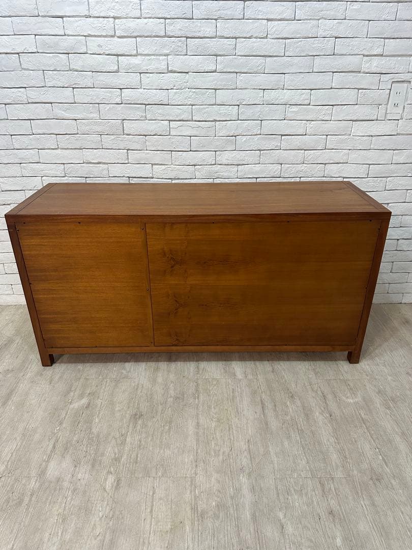 【東京都内23区配送無料】チーク材　サイドボード　キャビネット　チェスト　棚