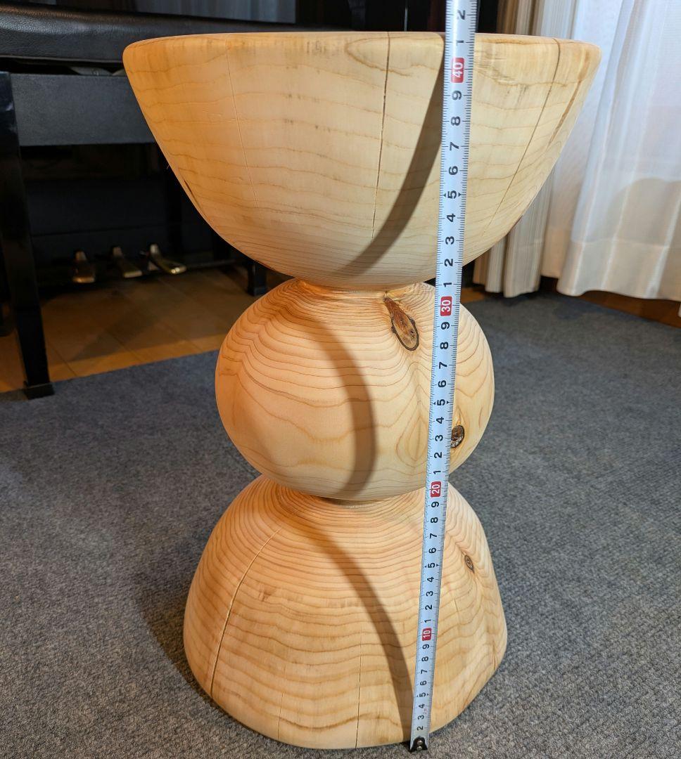 檜　丸太　椅子　スツール　高さ約41.5㎝