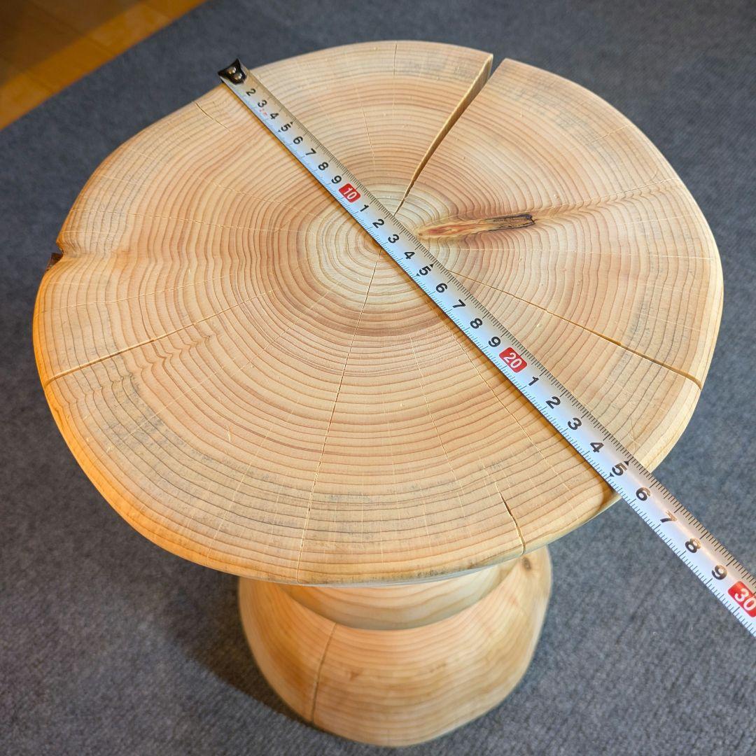檜　丸太　椅子　スツール　高さ約41.5㎝