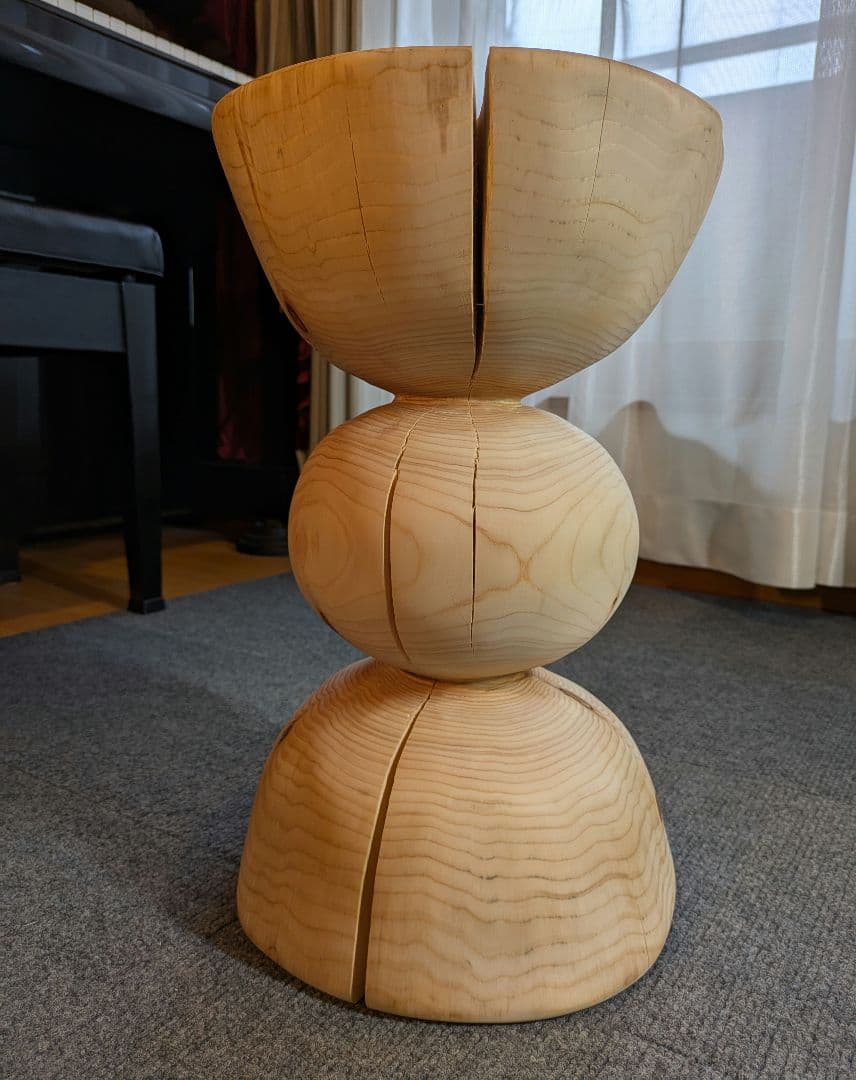 檜　丸太　椅子　スツール　高さ約41.5㎝