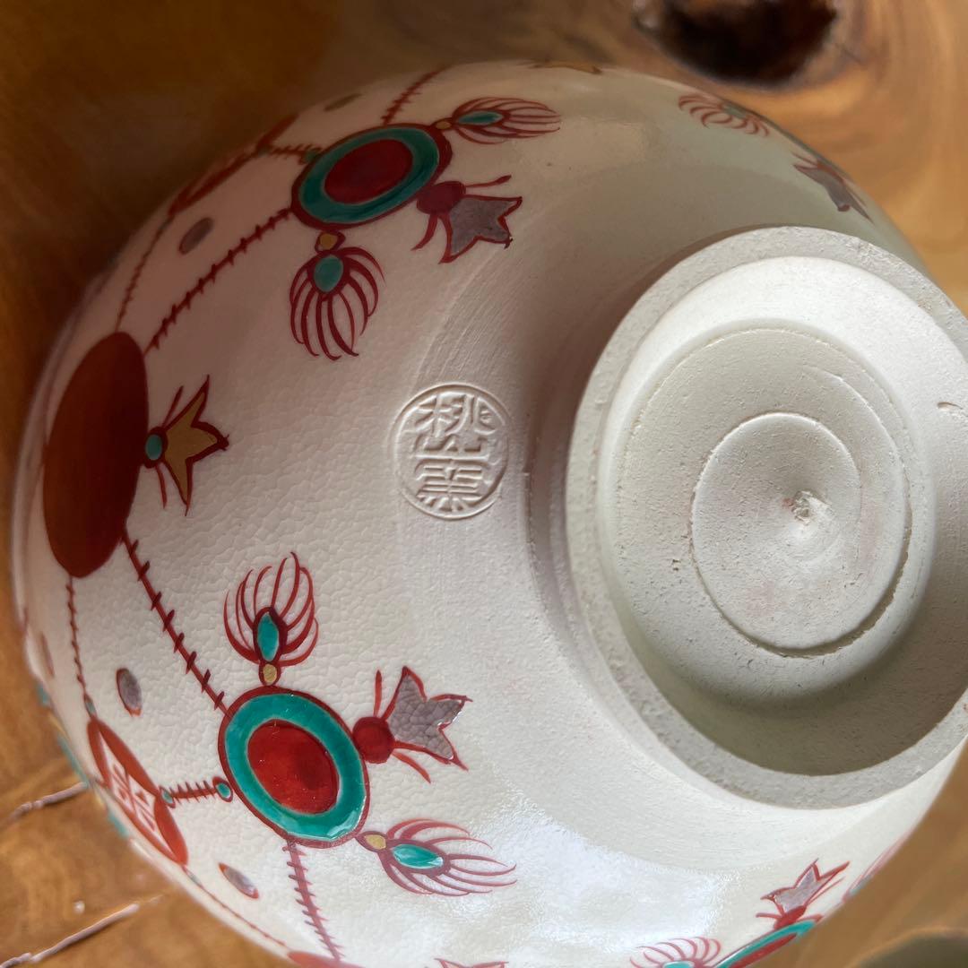 色絵茶碗 桃山窯 京焼 抹茶碗 茶道具 共箱