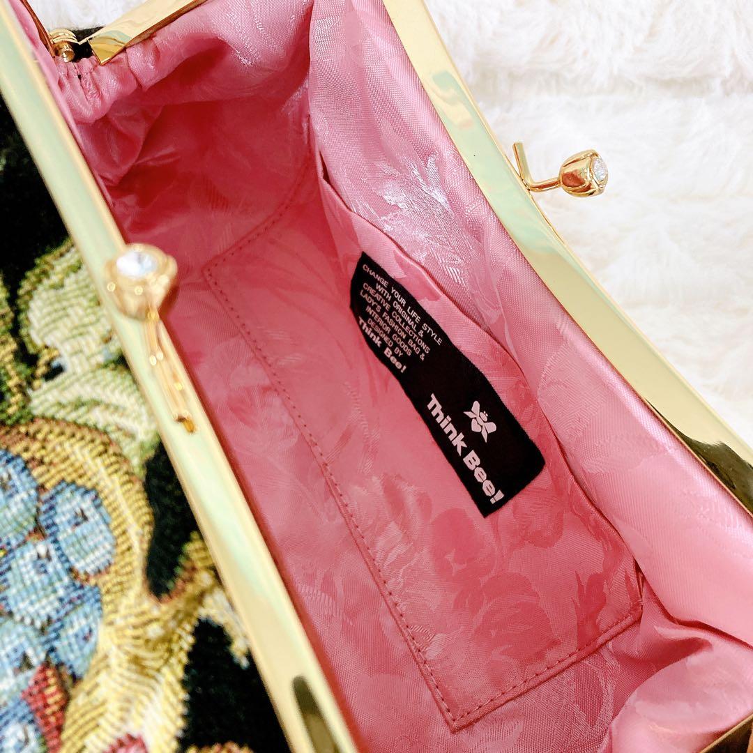 【新品タグ付】Think Beeシンクビー　ビーズ 2wayバッグ　ゴブラン織り