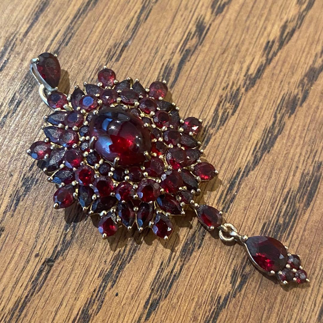 d*7様 碌山 ロクザン ガーネット ペンダントトップ SILVER925 ゴー