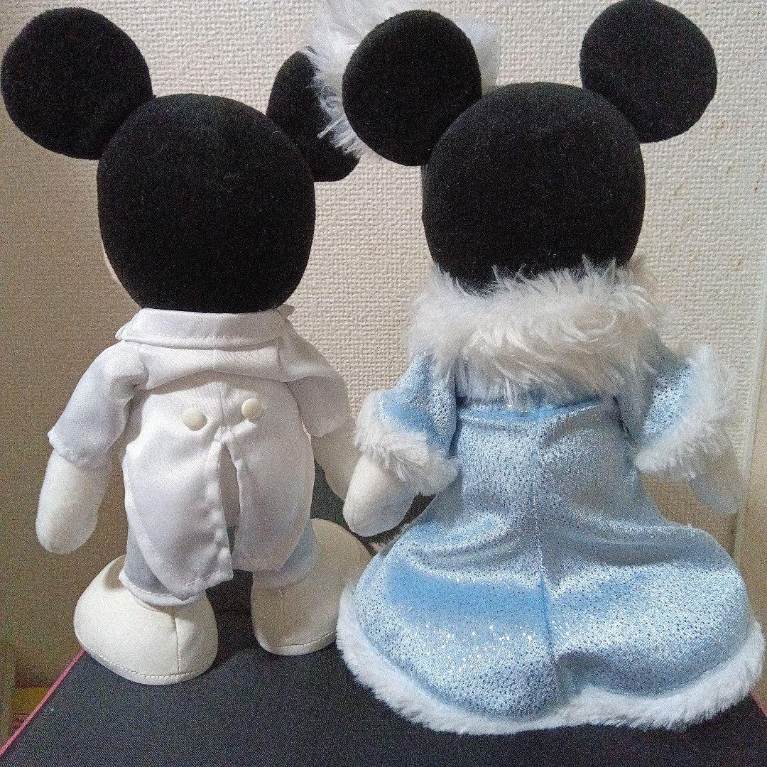 ビッグバンドビートミッキーミニー白タキ 水色ドレスぬいぐるみセット