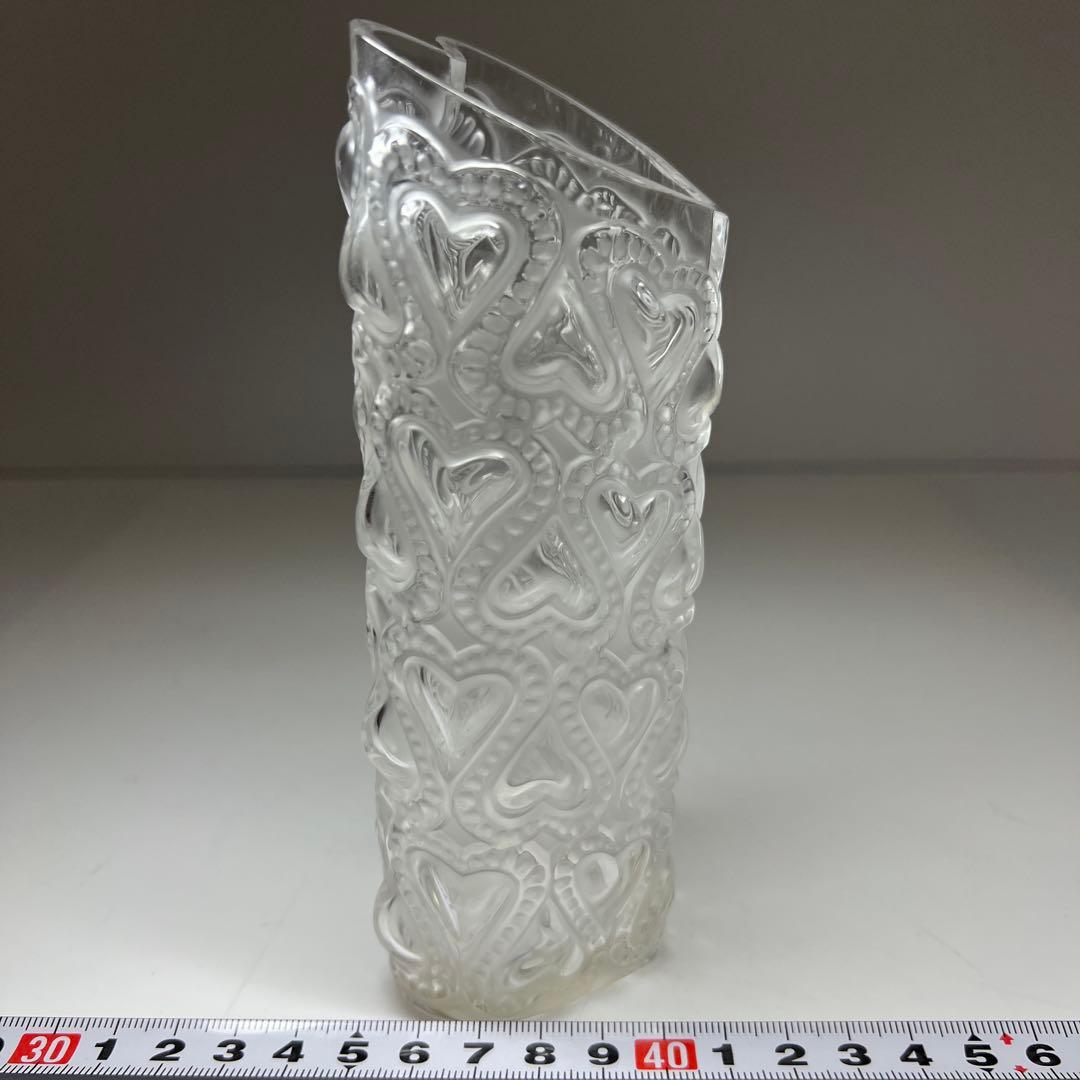 ラリック　ハート　フラワーベース　箱付　最大高さ16㎝　東Y7-0904①トヒオ