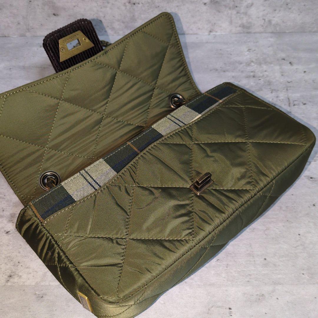 【Barbour × WACCOWACCO】キルティングチェーンバッグ☆UA別注