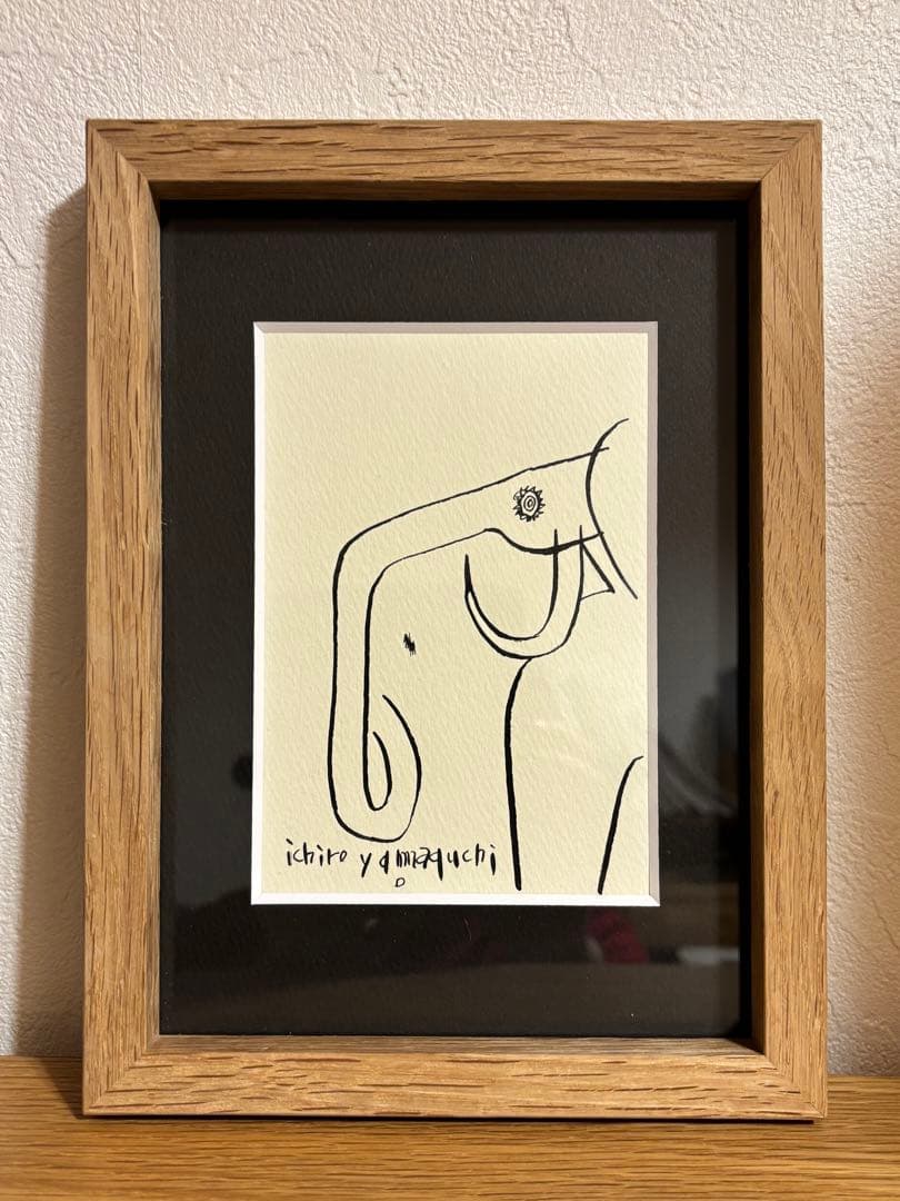 山口一郎 原画　（フレーム込）ゾウ