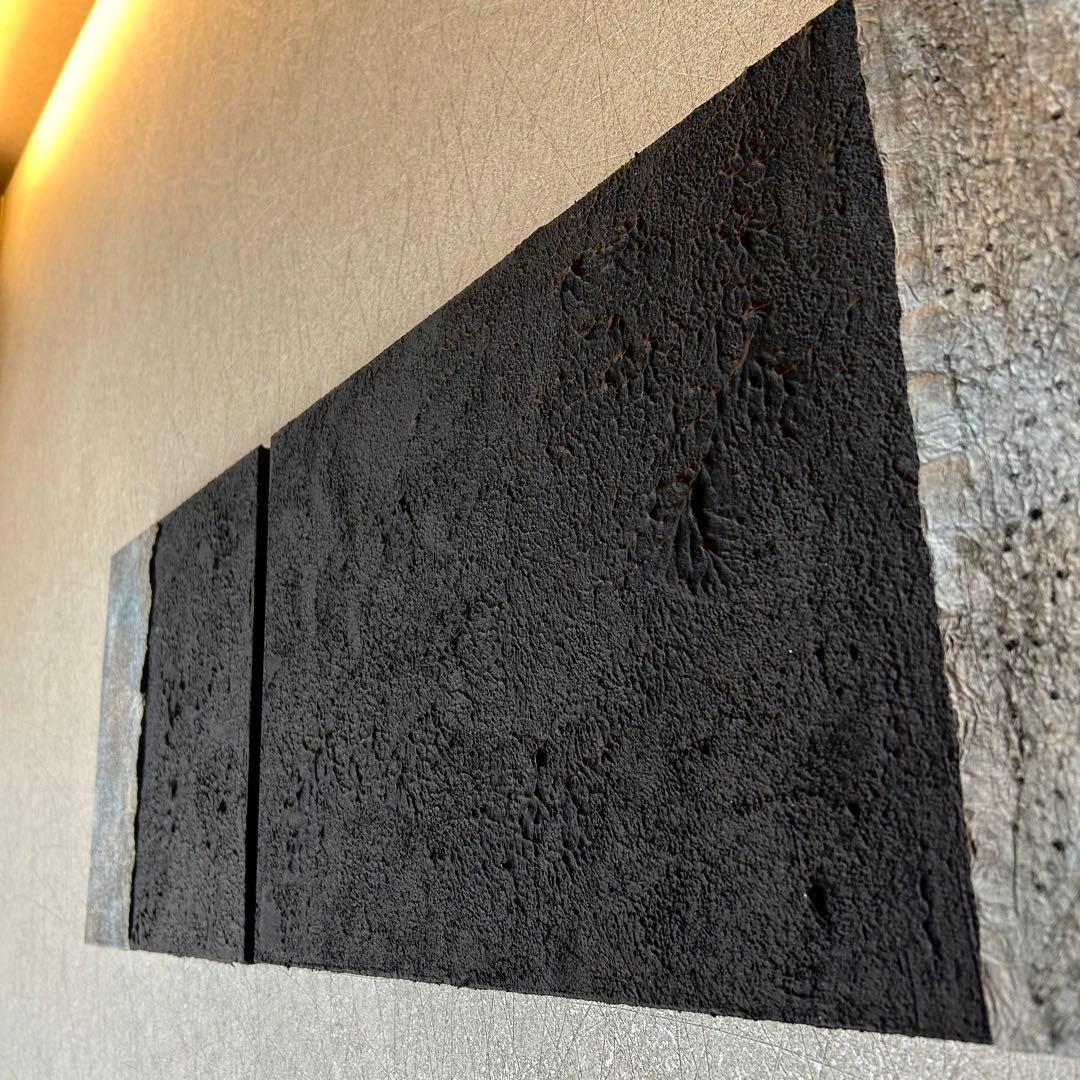 【和紙×漆喰】ファブリックパネル 2枚組 和モダン　アート インテリア　壁掛け