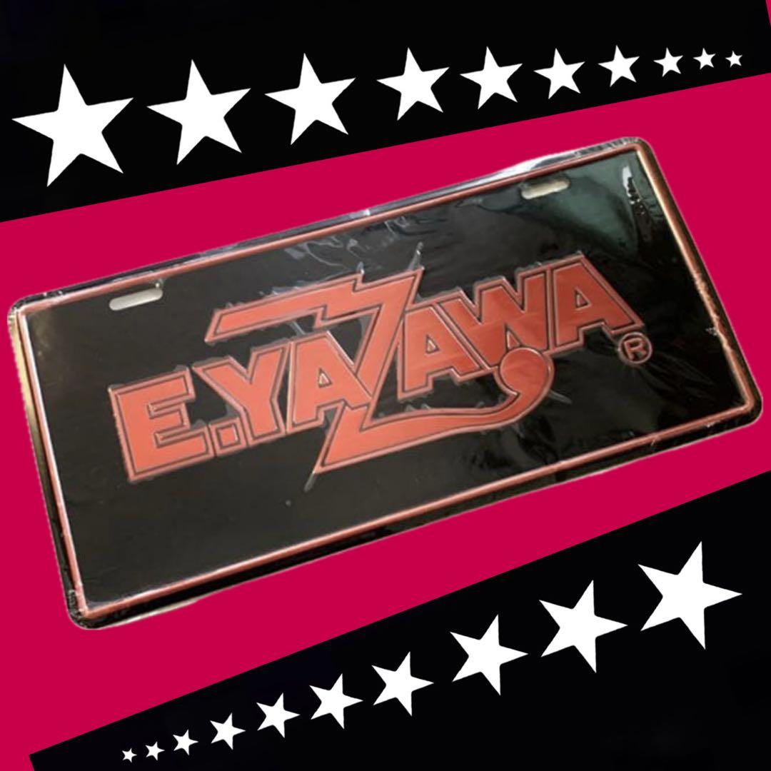 矢沢永吉★E.YAZAWA★ナンバープレート★BLACK/RED★未使用