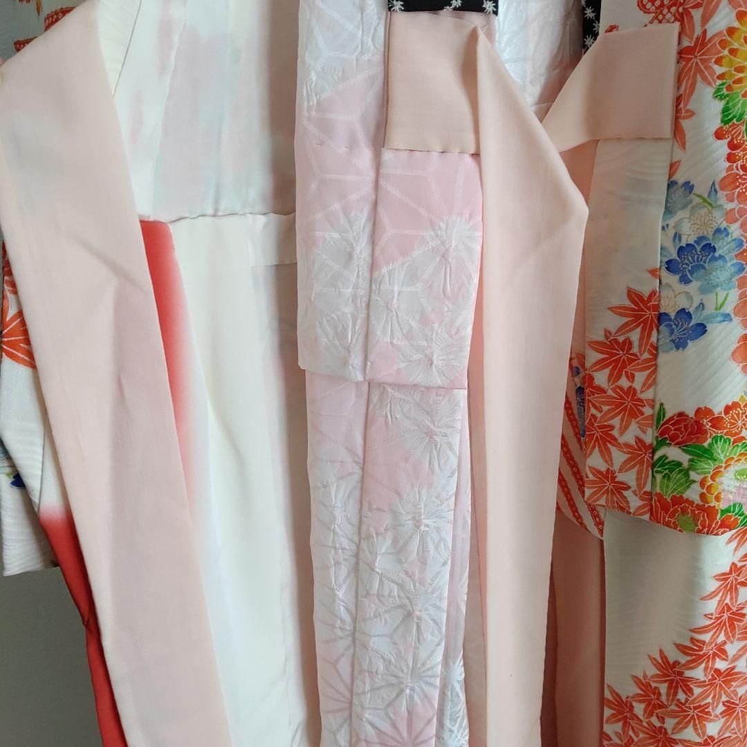 七五三　7歳　女の子　お着物セット レトロ 可愛い 七五三詣り