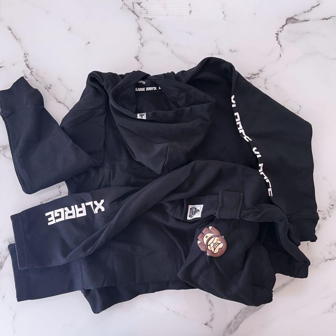 新品XLARGE KIDSスウェットセットアップ パーカー＆ロングパンツ 140