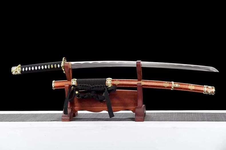1068-武具 刀装具 日本刀　模造刀 居合刀 武士道 武蔵 鑑賞用 手鍛造打