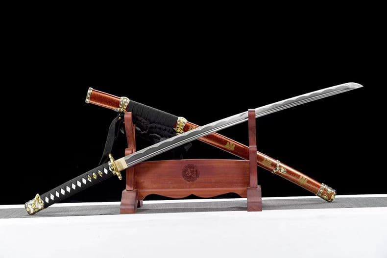 1068-武具 刀装具 日本刀　模造刀 居合刀 武士道 武蔵 鑑賞用 手鍛造打
