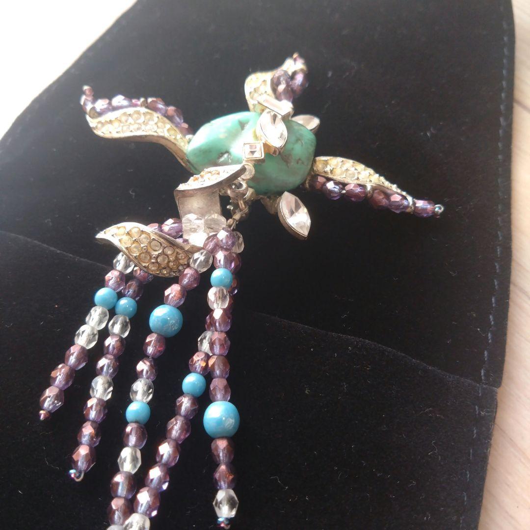 幻　ChristianLacroix　トルコ石　80s ヴィンテージ　ブローチ