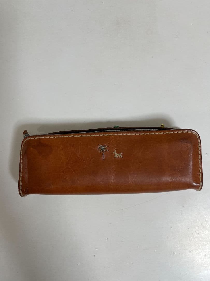 アンリークイール　 レザーペンケース ブラウン