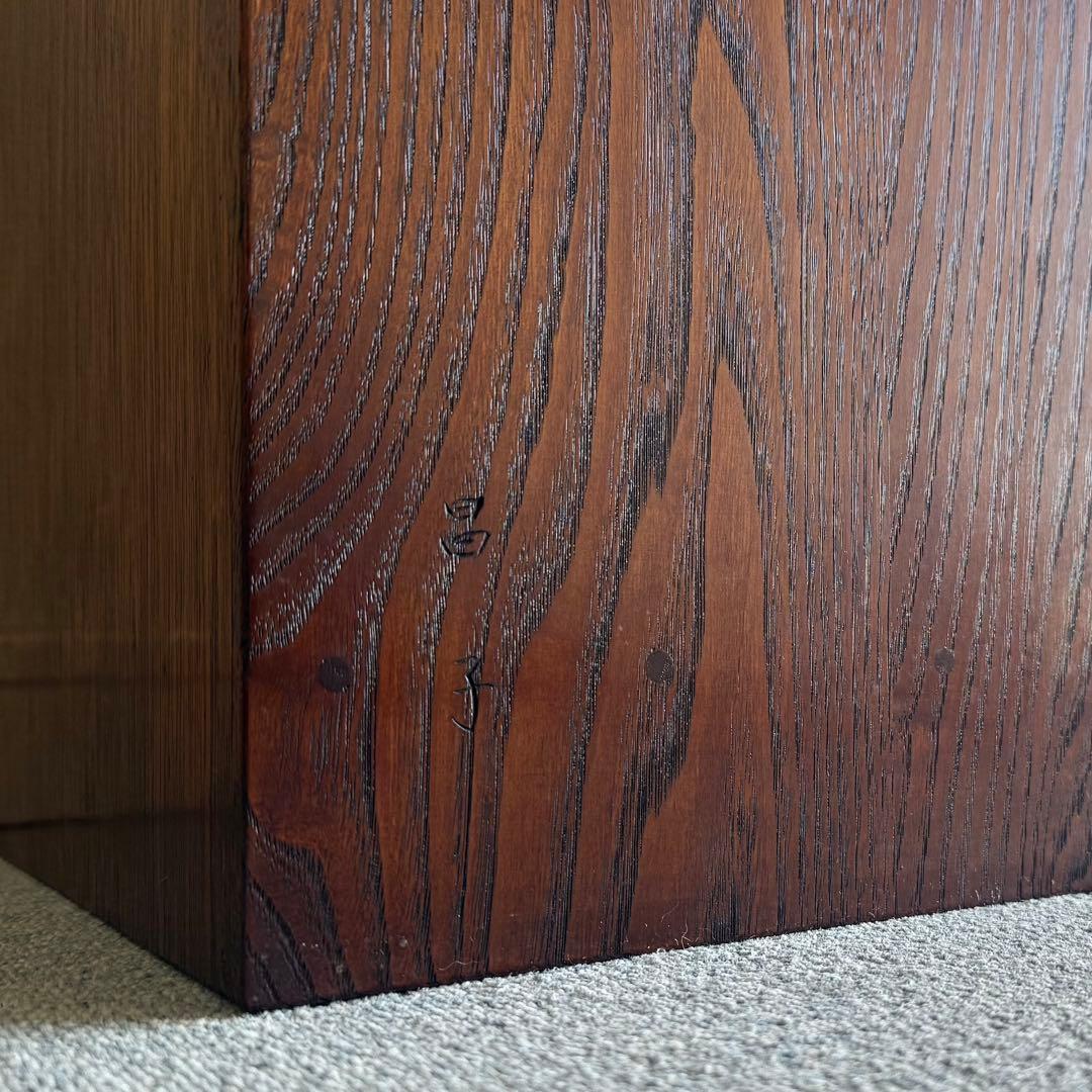 SNT1114 烏城彫 小箪笥 三段 彫刻 引き出し 作家印 時代物