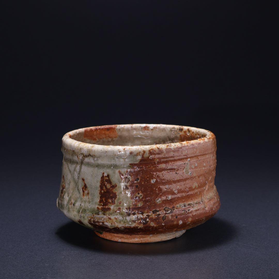 【抹茶碗】　信楽　直方　共箱　銘雪片　茶道　R1527お16