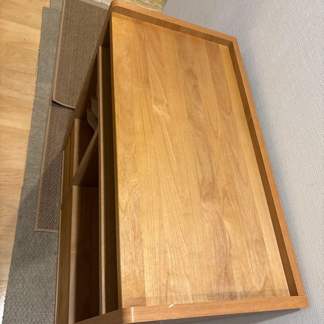 ベルメゾン　ランドセルラック　木製オープンシェルフ 引き出し付き