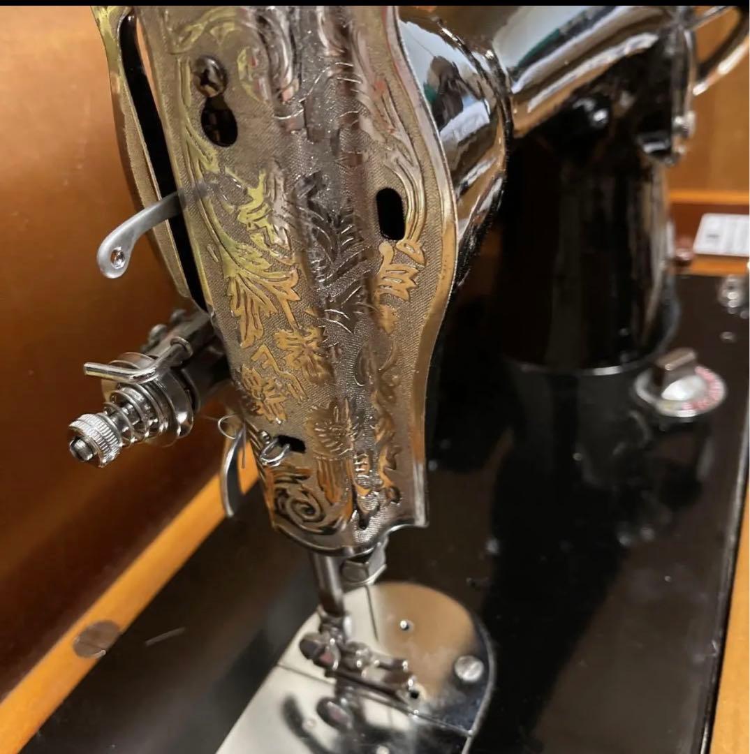 レトロタイプ　電動ミシン　稼働します　アンティーク調　ミシン