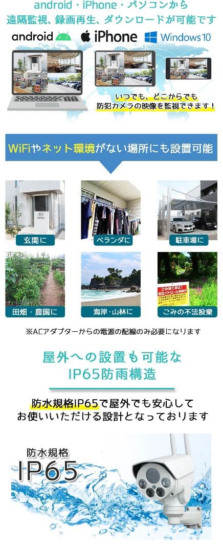 防犯カメラSIMカメラLTE