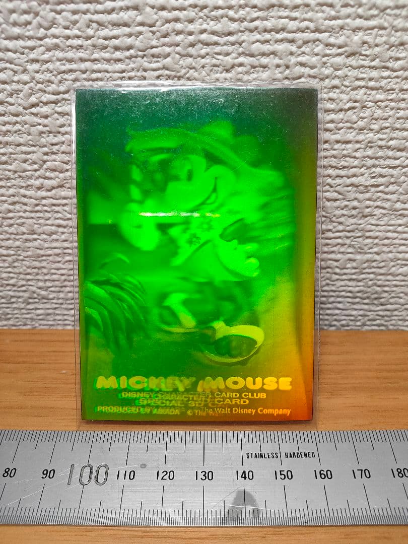 ミッキーマウス 3 D ホログラム カード　4枚
