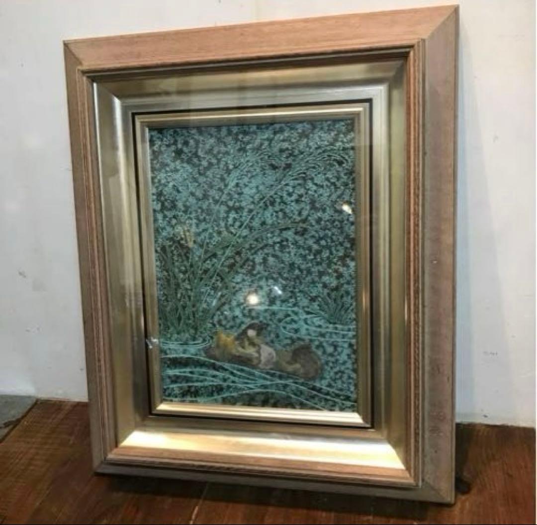 美品　常雄　額入り絵画　水鳥　落ち着いた色合いが素敵な　表現が丁寧で奥深い　壁掛