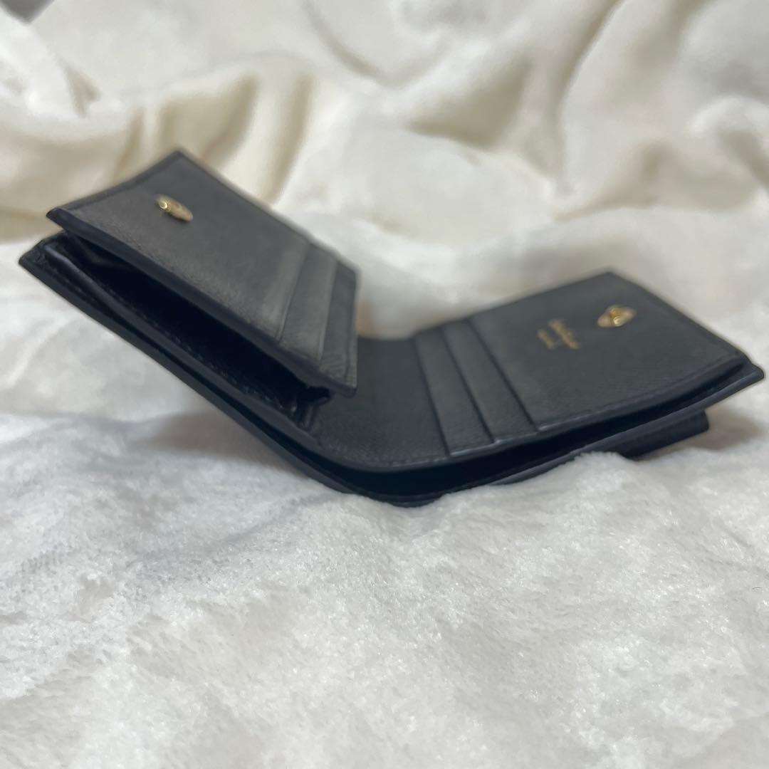 ⭐︎美品⭐︎フェラガモ 二つ折り財布 ヴァラリボン ブラック カーフ 金具ファスナー