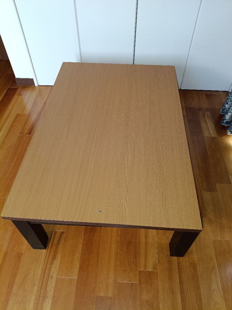 8600円の送料込 美品 家具調こたつ 120cm 長方形 フラットヒーター