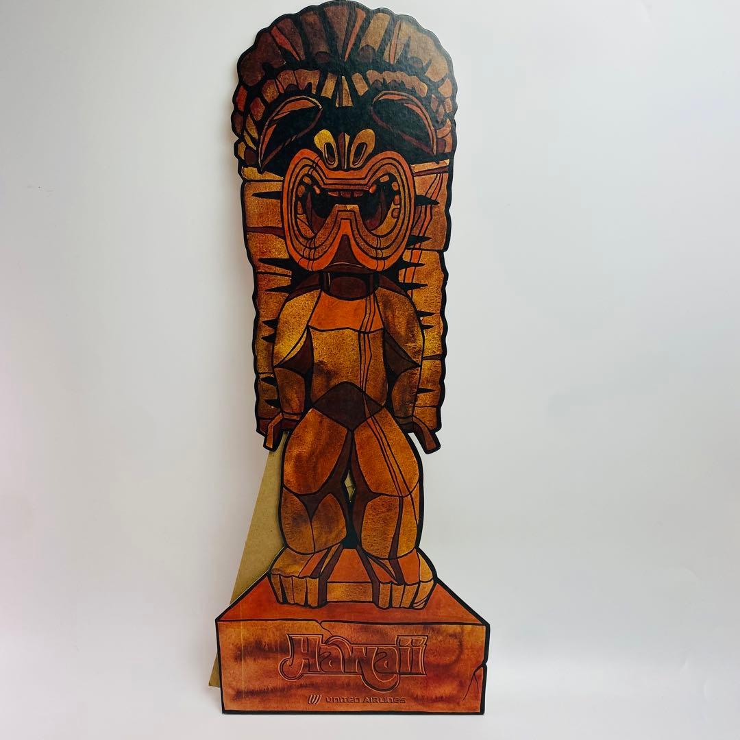 ユナイテッド航空 ハワイ路線販促用 サインボード メネフネ&Tiki 非売品