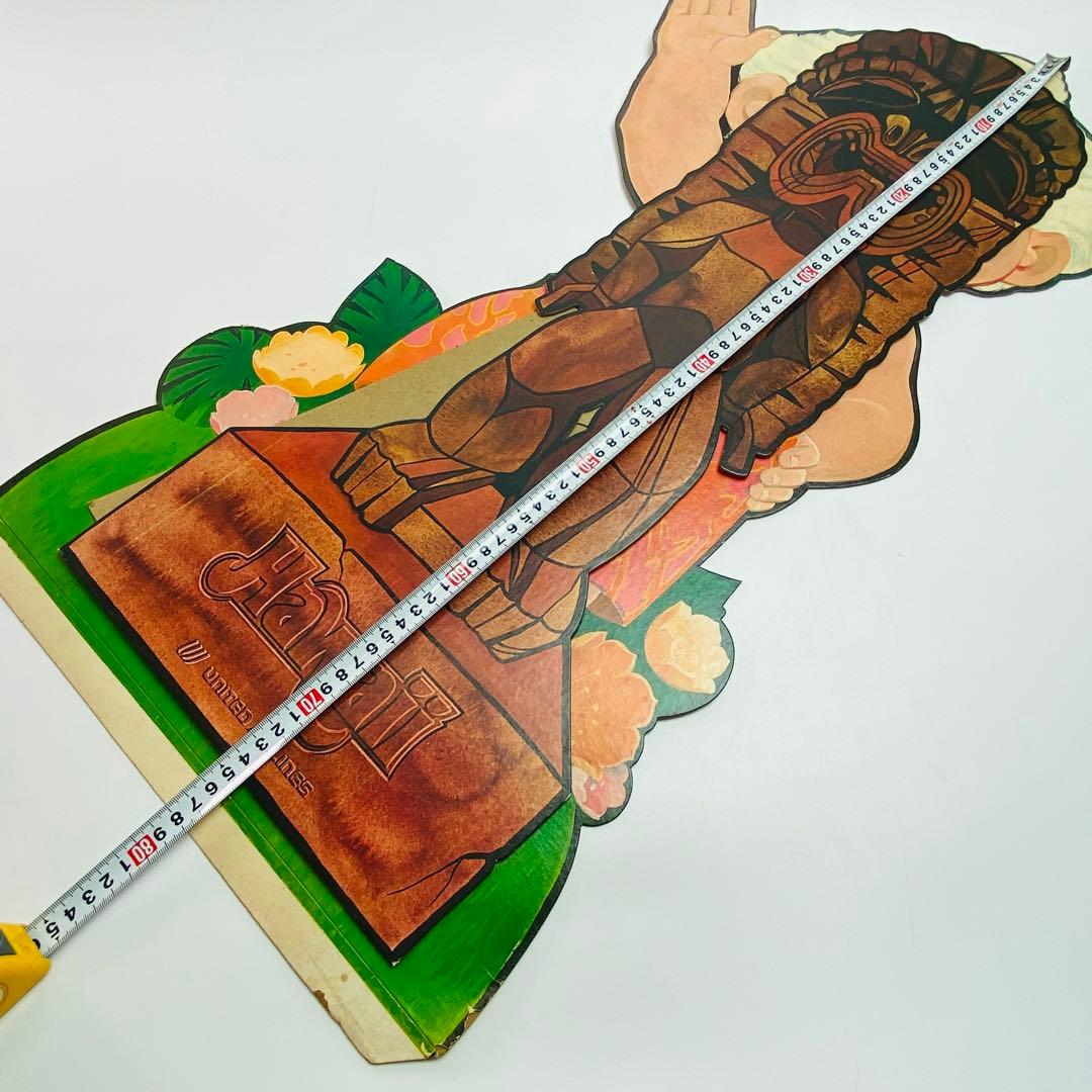 ユナイテッド航空 ハワイ路線販促用 サインボード メネフネ&Tiki 非売品