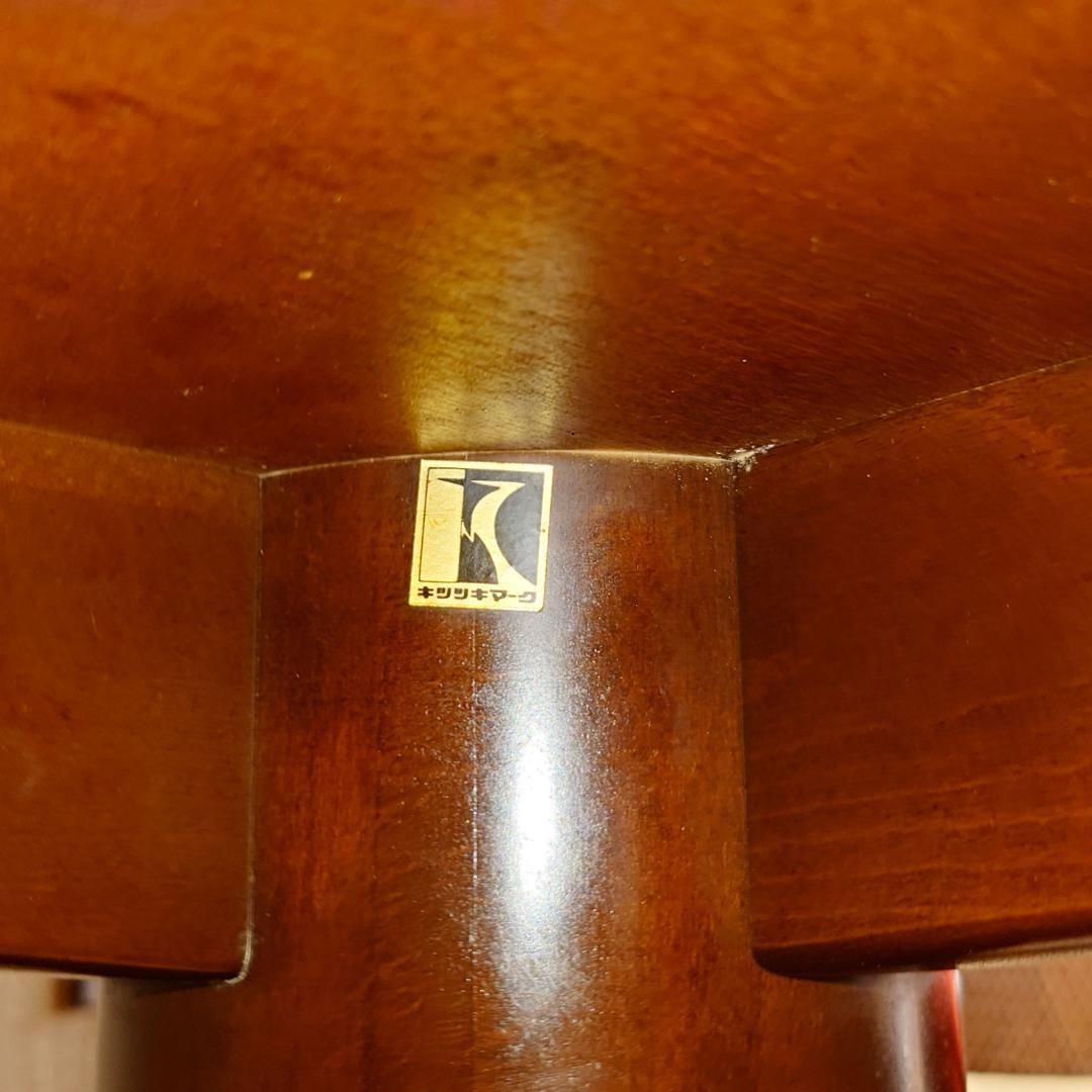 【飛騨産業】天然木カバ製円形ダイニングテーブル【梱包・発送たのメル便】