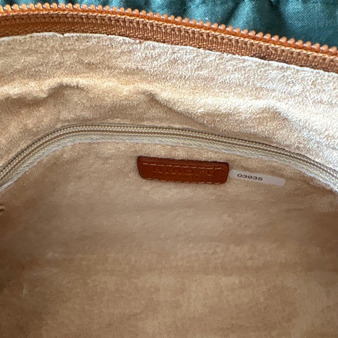 HIROFU ヒロフ レザーハンドバッグ 本革 品番03935 保存袋付