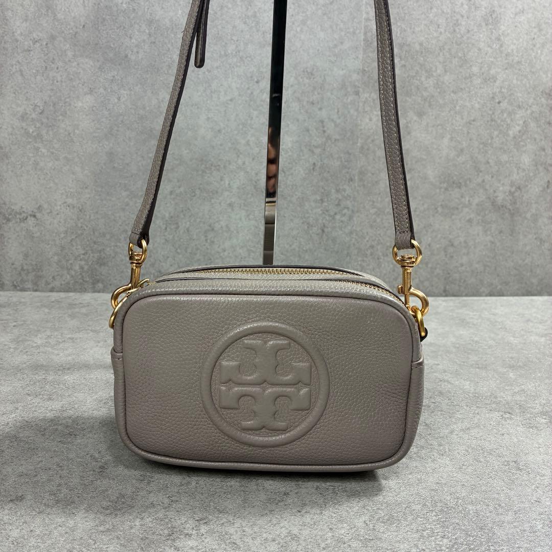 美品✨ TORY BURCH トリーバーチ グレー ペリーボンベ ミニバッグ