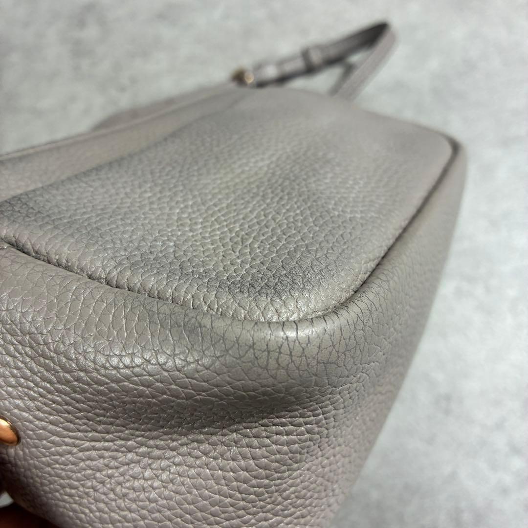 美品✨ TORY BURCH トリーバーチ グレー ペリーボンベ ミニバッグ