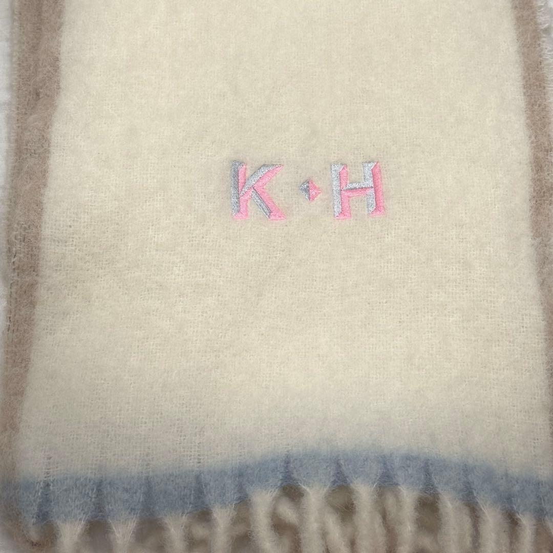 Acne Studios ホワイト マフラー フリンジ付き