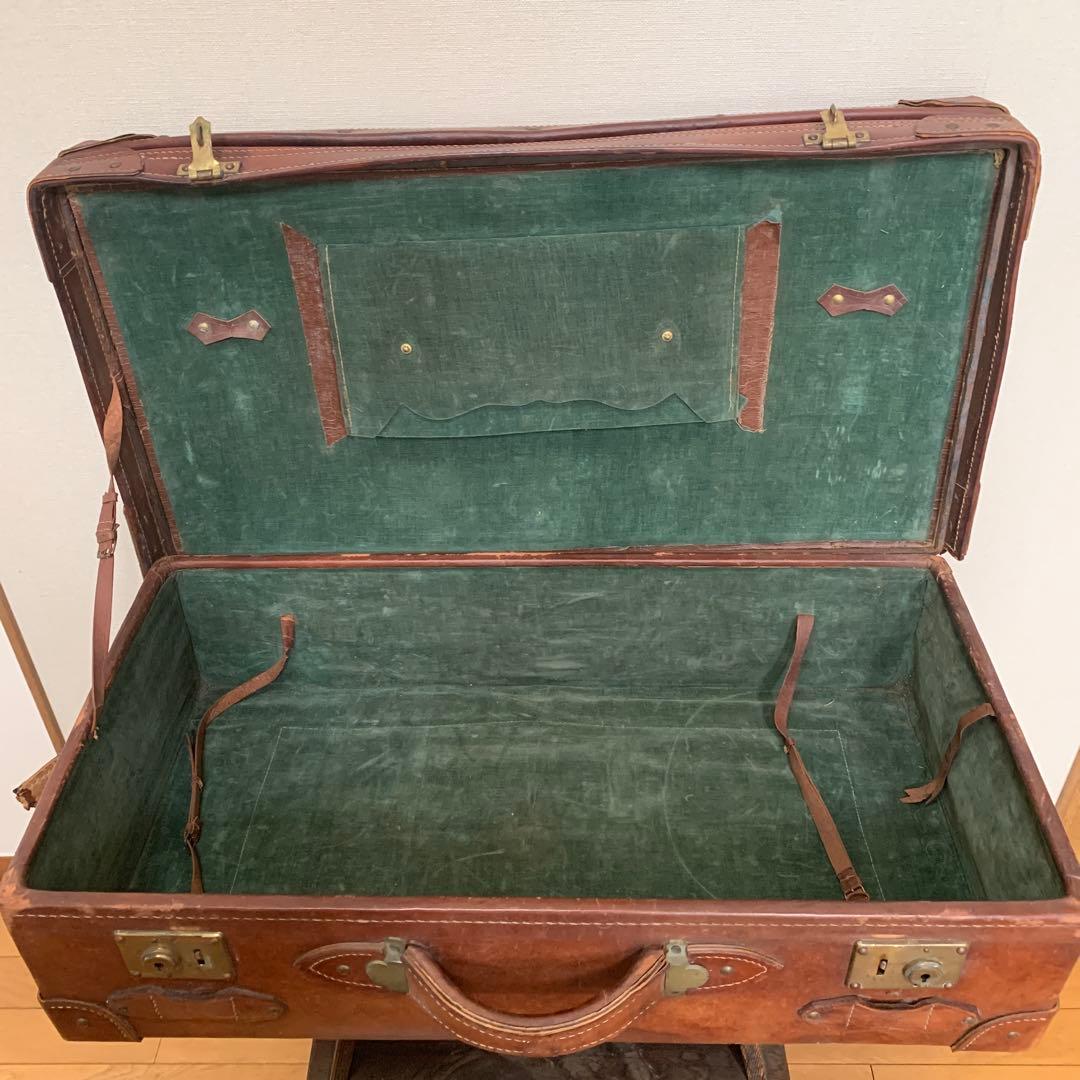 アンティーク/革トランク/重厚/収納ケース/ヴィンテージ/オブジェ/本日限定価格