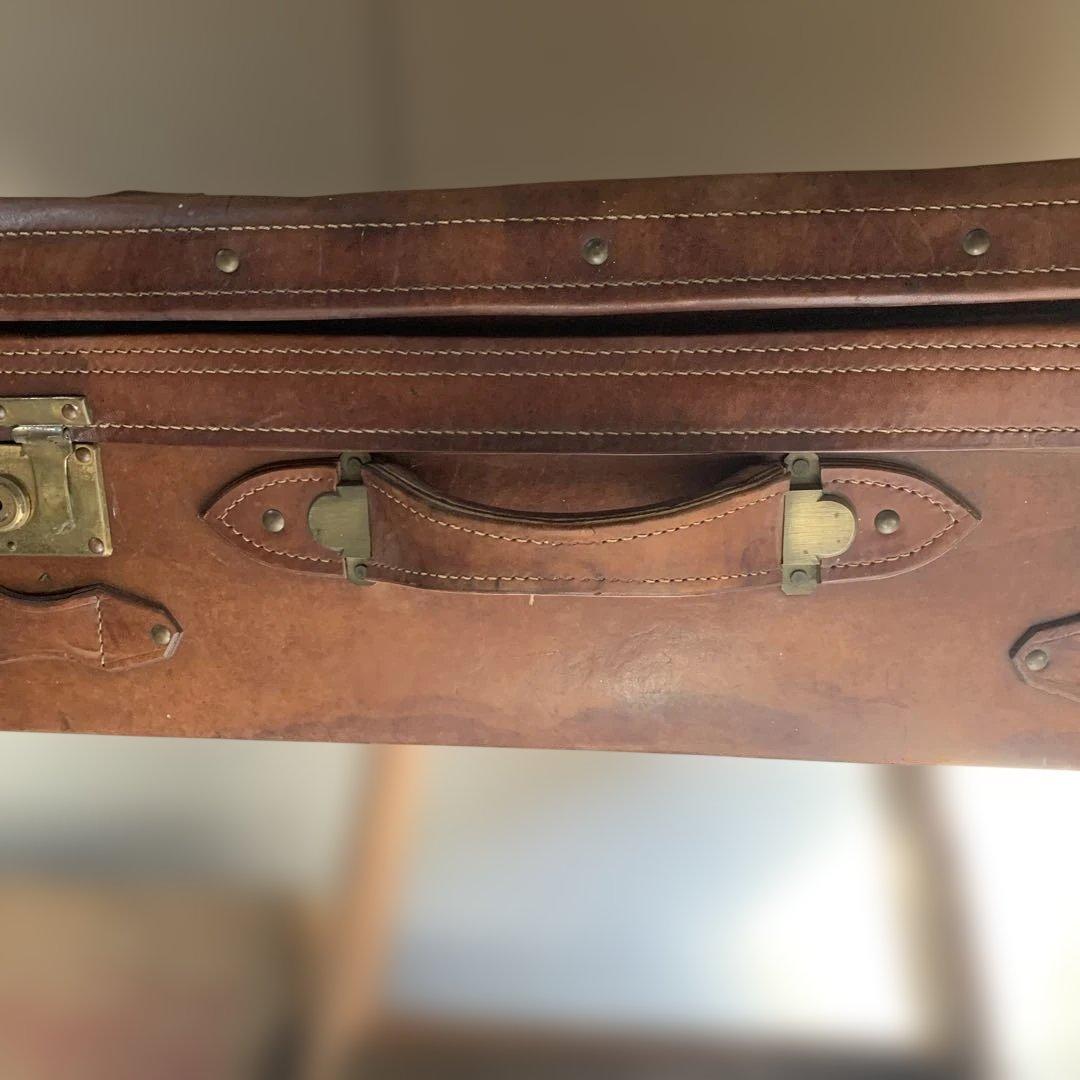 アンティーク/革トランク/重厚/収納ケース/ヴィンテージ/オブジェ/本日限定価格