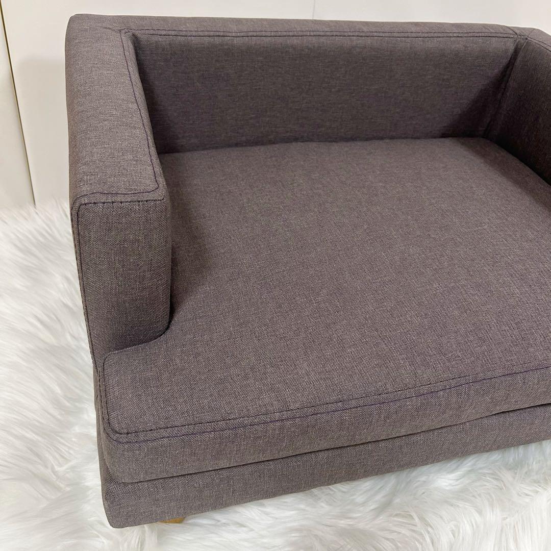 犬猫　ソファー　取り外し可　洗える　グレー　北欧　ペットソファー　子供用ソファー