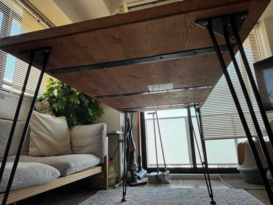 【美品】LOWYA ロウヤダイニングテーブル 天然木 ヴィンテージデスク幅120