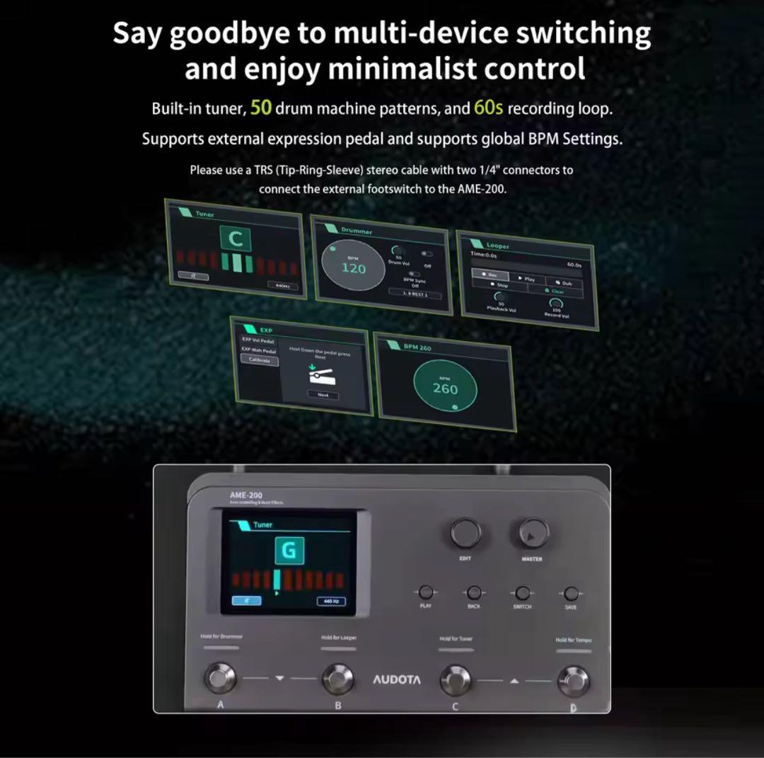 【1点限り】Audota Ame-200 マルチエフェクター